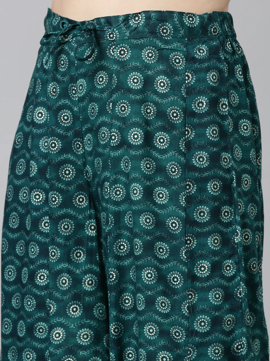 Neerus Green Regular Straight Printed Kurta And Sharara With Dupatta - Image 6