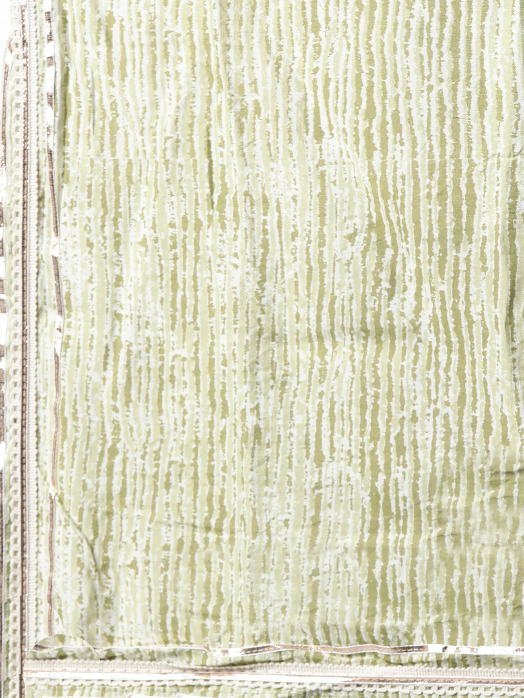 Neerus Green Regular Straight Woven Design Kurta And  Trousers With Dupatta - Image 6