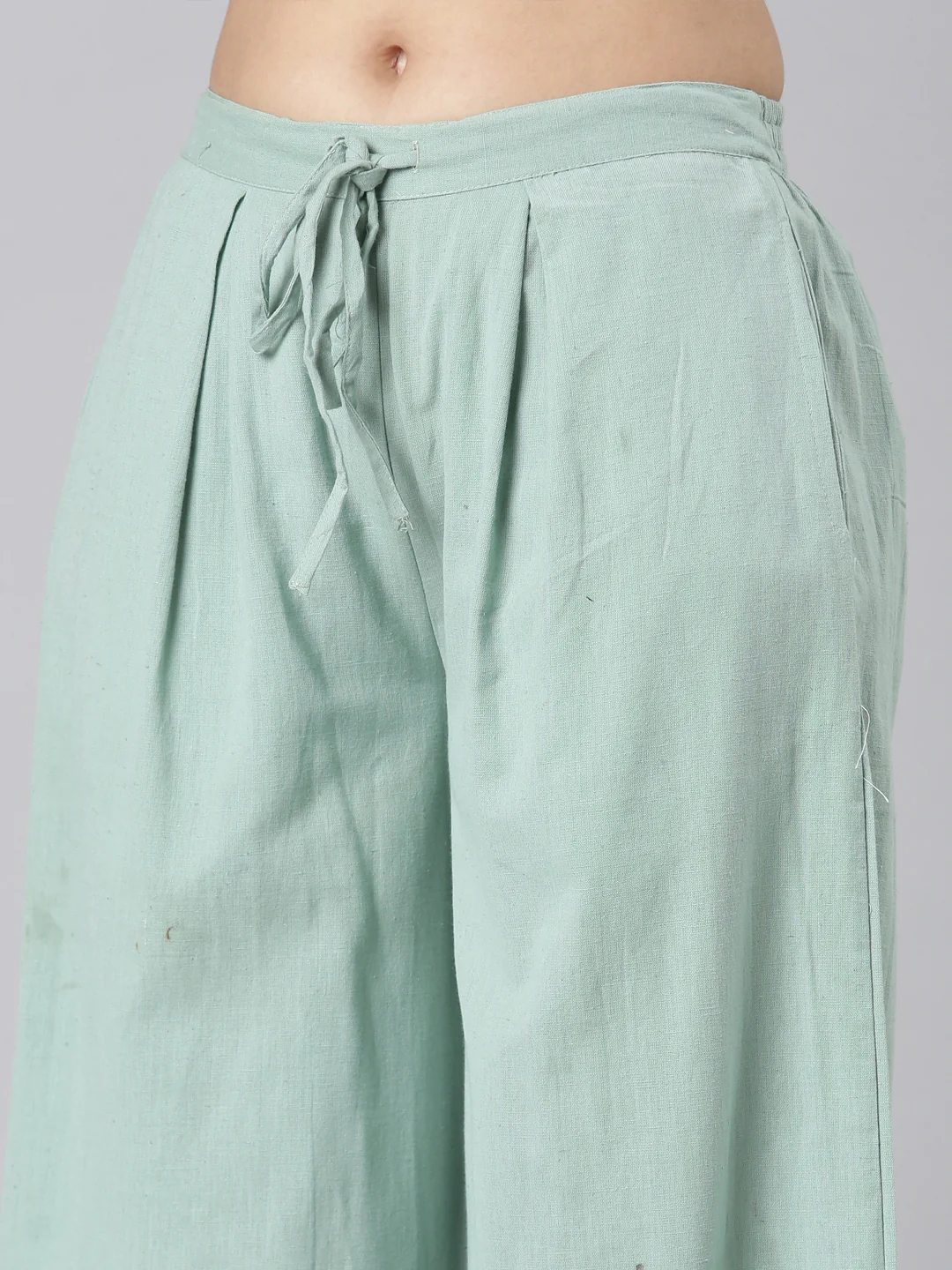 Neerus Green Straight Casual Floral Kurta and plazzo with Dupatta - Image 7