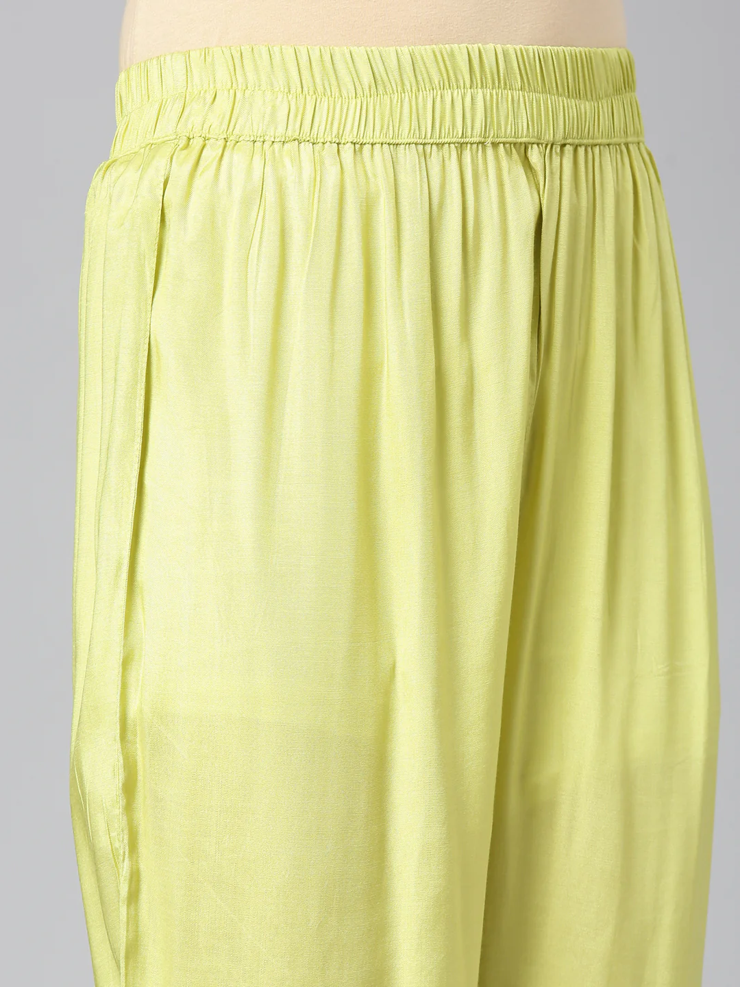 Neerus Green Yoke Design Straight Kurta and Trousers With Dupatta - Image 6