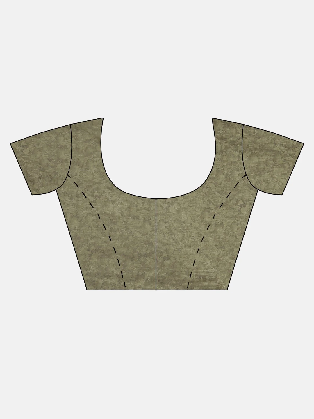 Neerus Grey & Beige Printed Saree With Blouse - Image 5