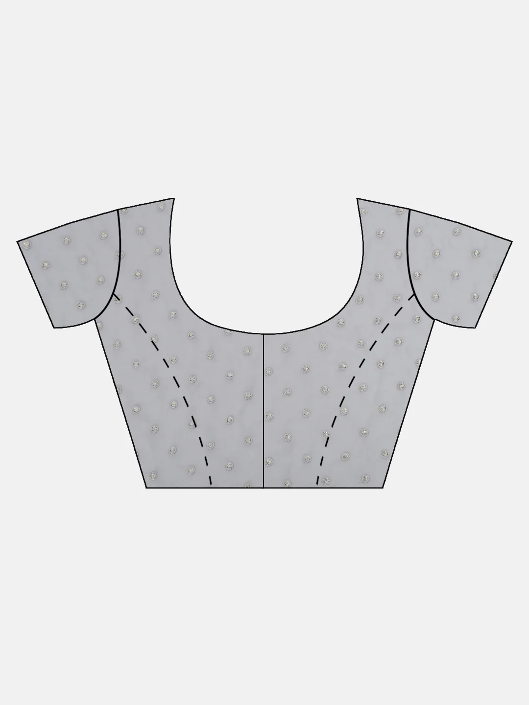 Neerus Grey Color Crepe Fabric Saree - Image 5