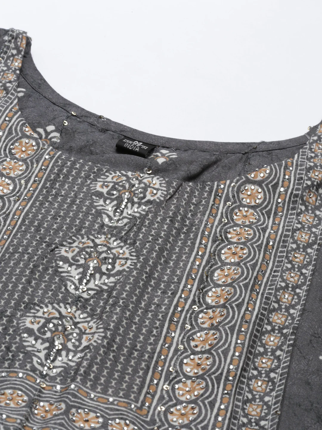 Neerus Grey Color Model Fabric Kurta - Image 2