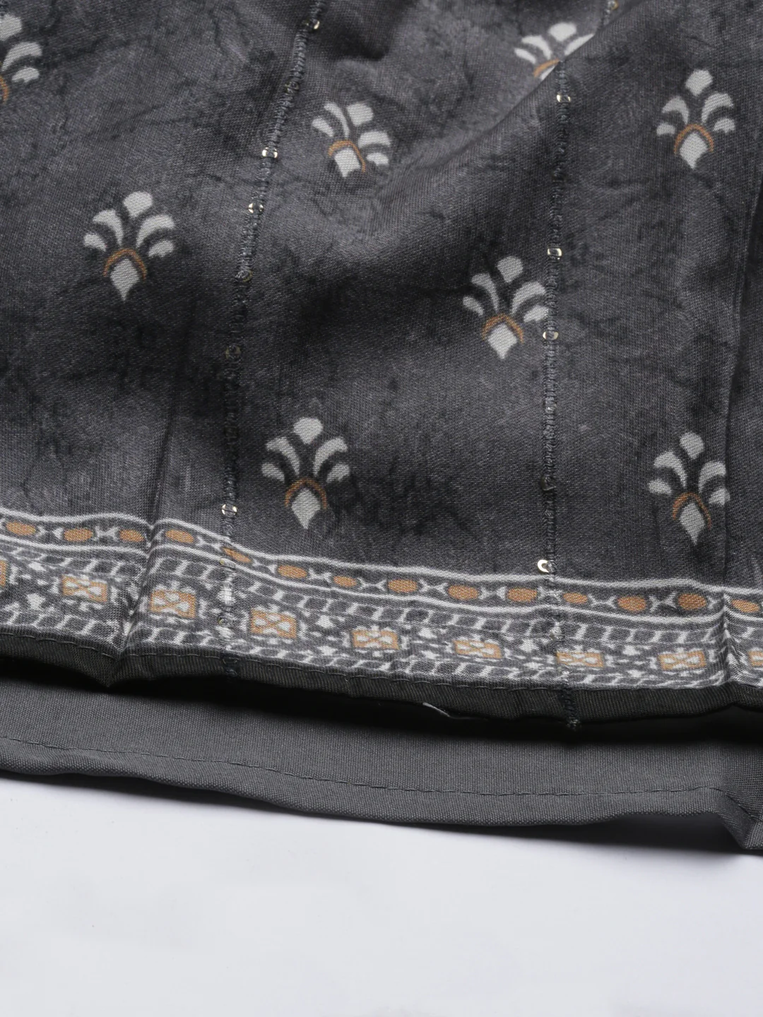 Neerus Grey Color Model Fabric Kurta - Image 9