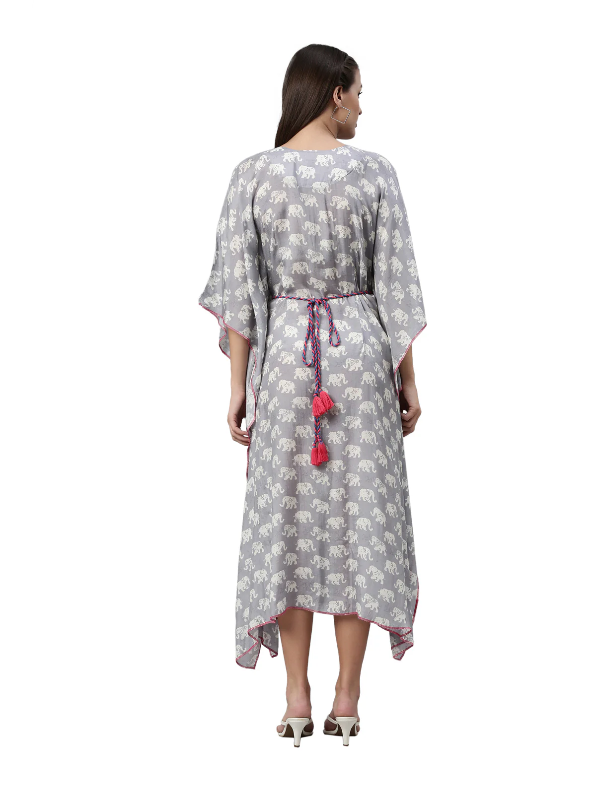 Neerus Grey Color Muslin Fabric Kurta - Image 5