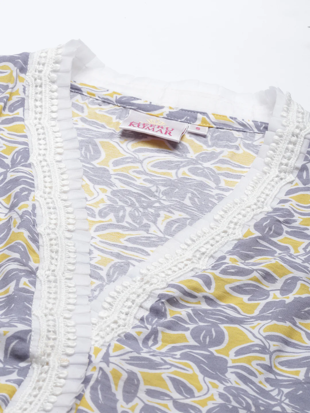 Neerus Grey Color Rayon Fabric Kurta - Image 2