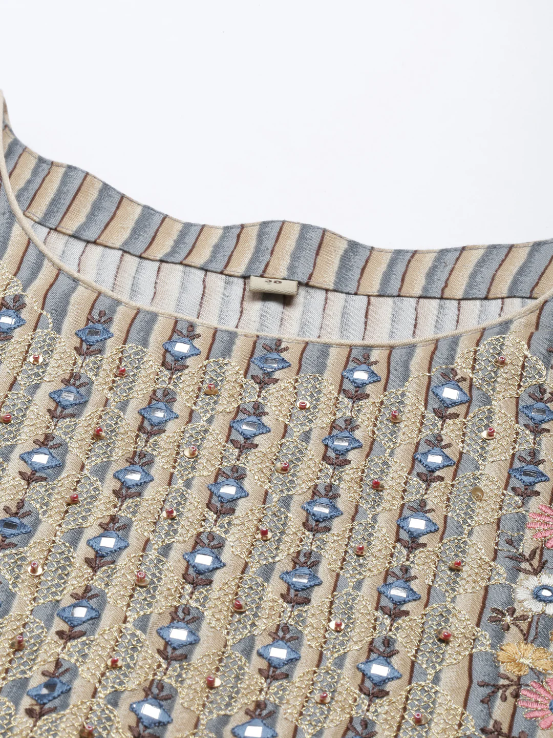 Neerus Grey Color Rayon Fabric Kurta - Image 9