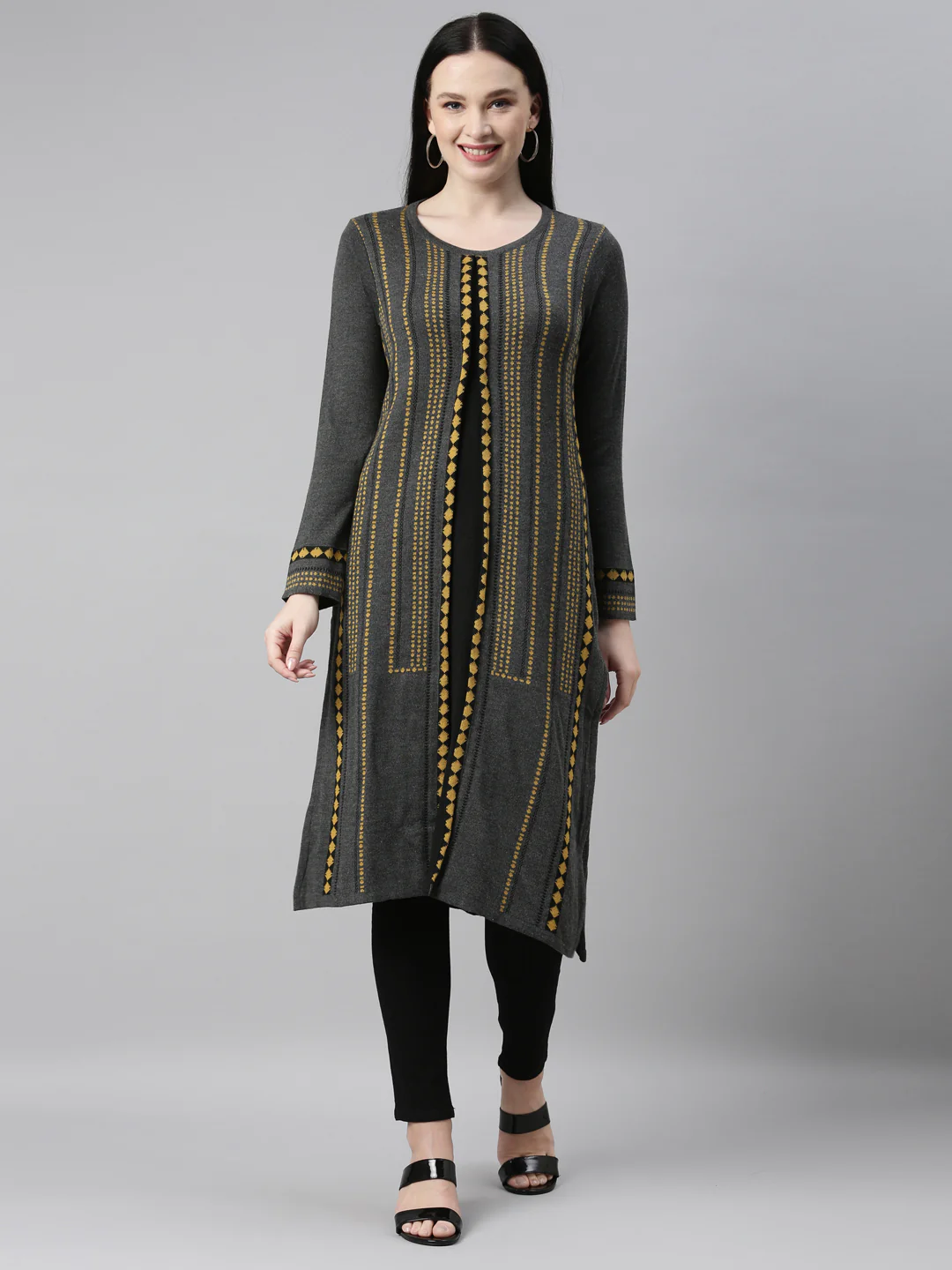 Neerus Grey Color Kurta - Image 10