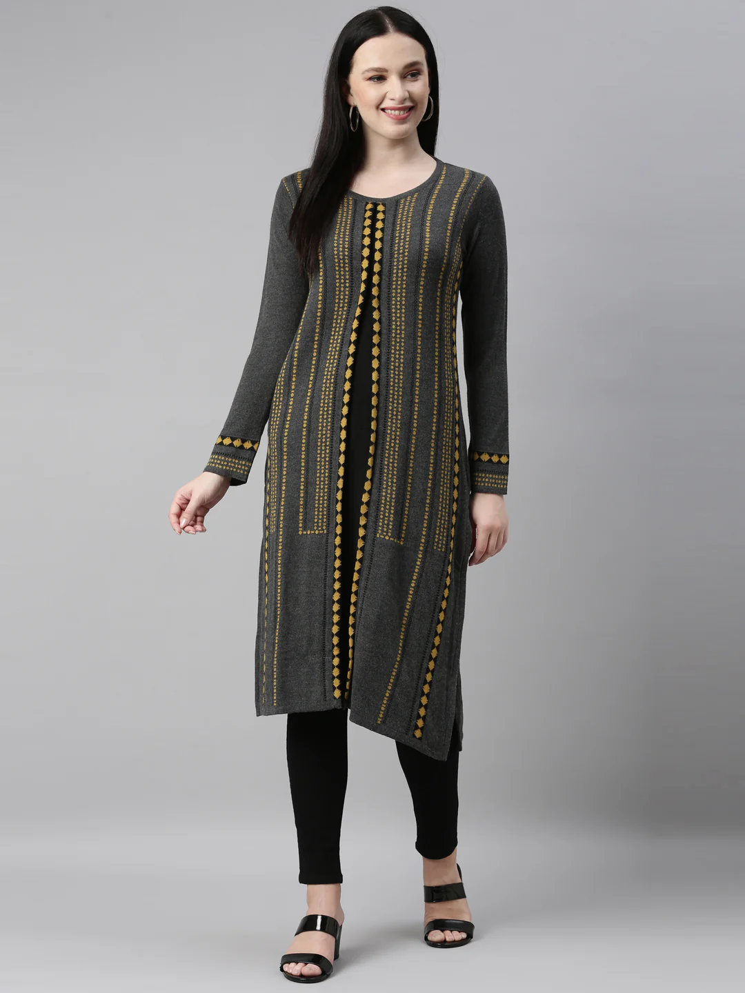 Neerus Grey Color Kurta - Image 15