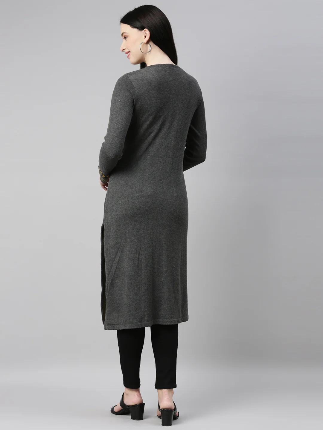Neerus Grey Color Kurta - Image 6
