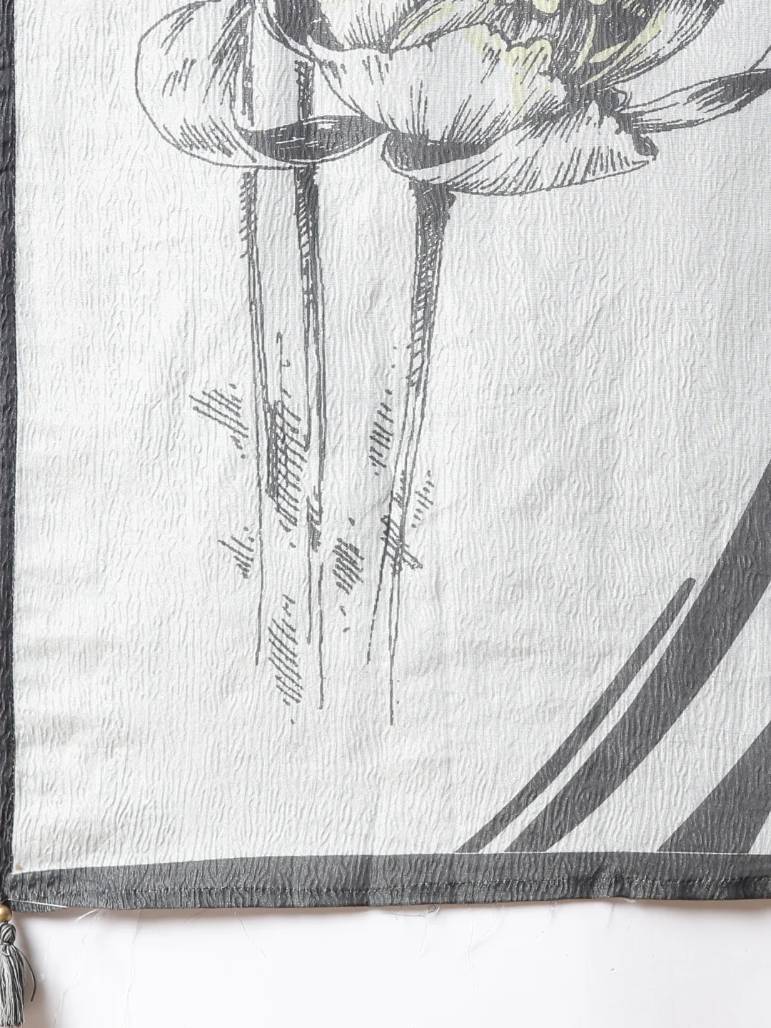 Neerus Grey Printed Straight Kurta and Trousers With Dupatta - Image 7
