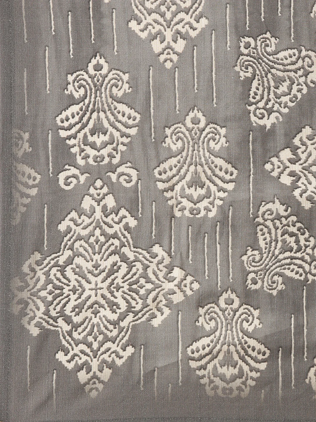 Neerus Grey Printed Straight Kurta and Trousers With Dupatta - Image 7