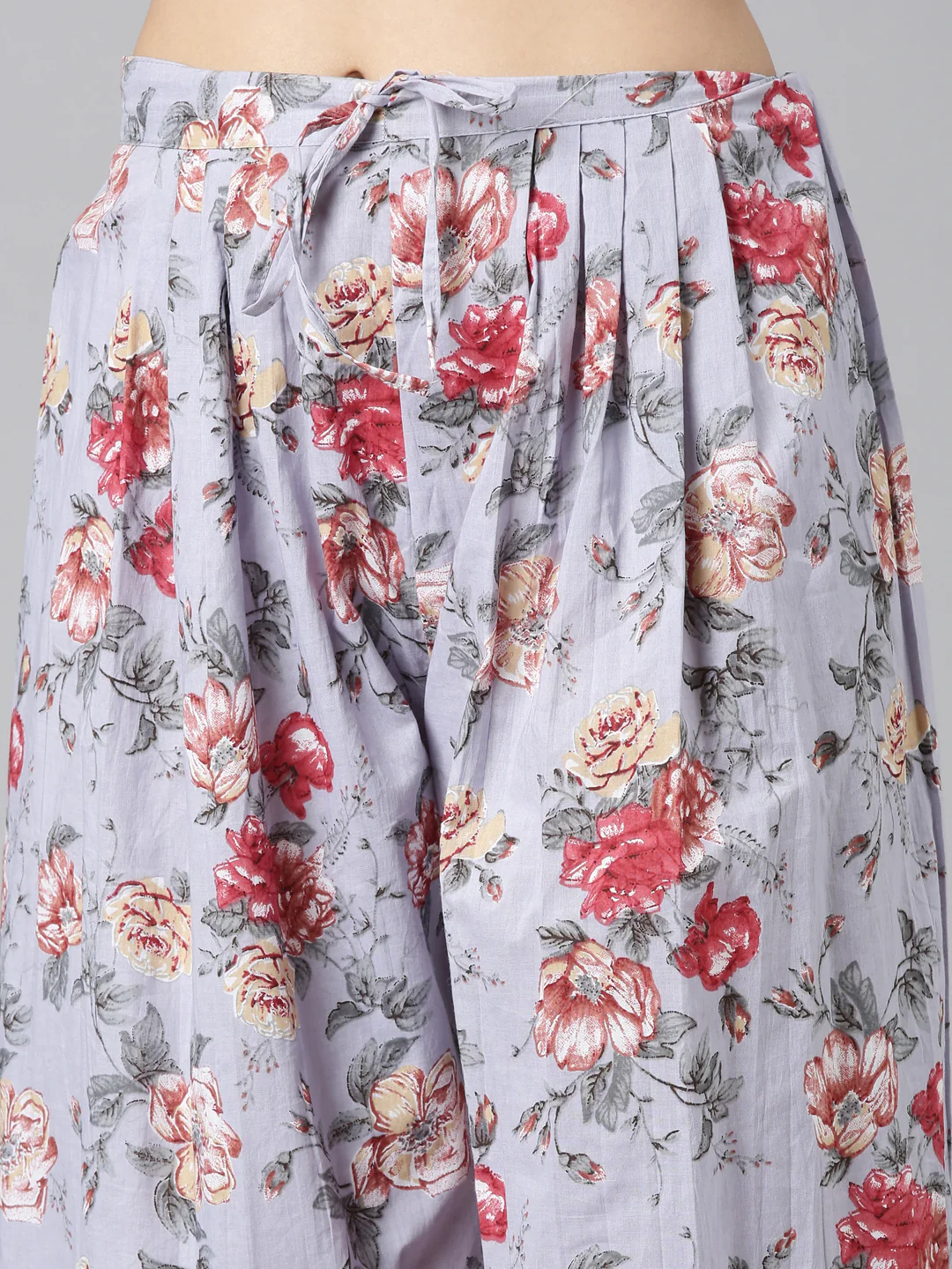 Neerus Grey Regular Straight Printed Kurta And Salwar With Dupatta - Image 6