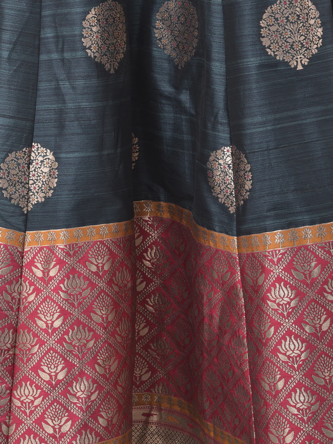 Neerus Grey & Yellow Printed Anarkali Kurta With Dupatta - Image 5