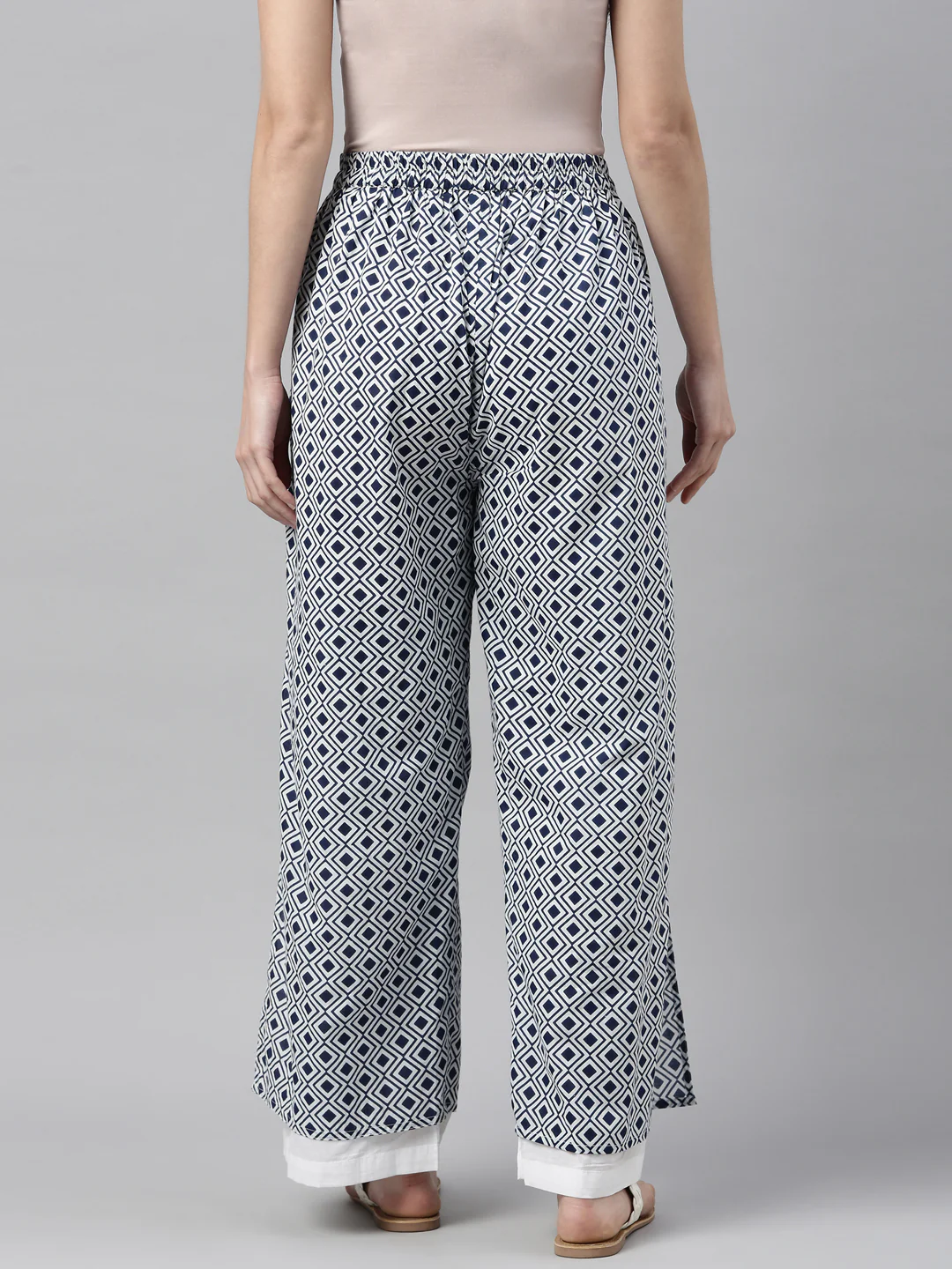 Neerus Indigo Color Cotton Fabric Plazzo - Image 5