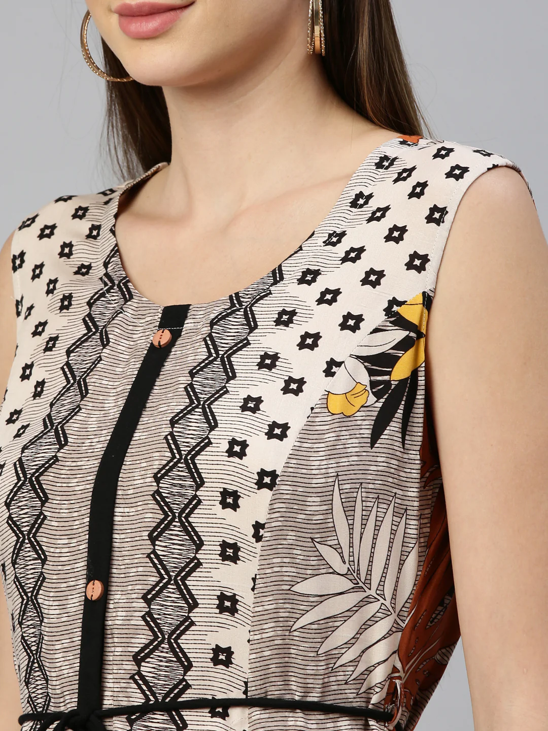 Neerus L Beige Color Rayon Fabric Kurta - Image 7
