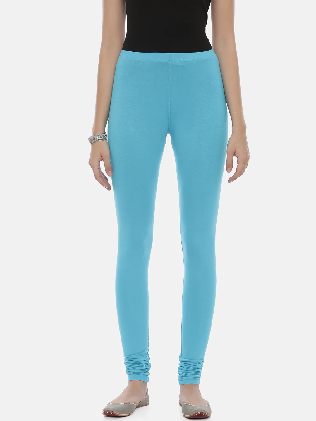 Neerus L Ferozi Color Lycra Fabric Leggings - Image 26