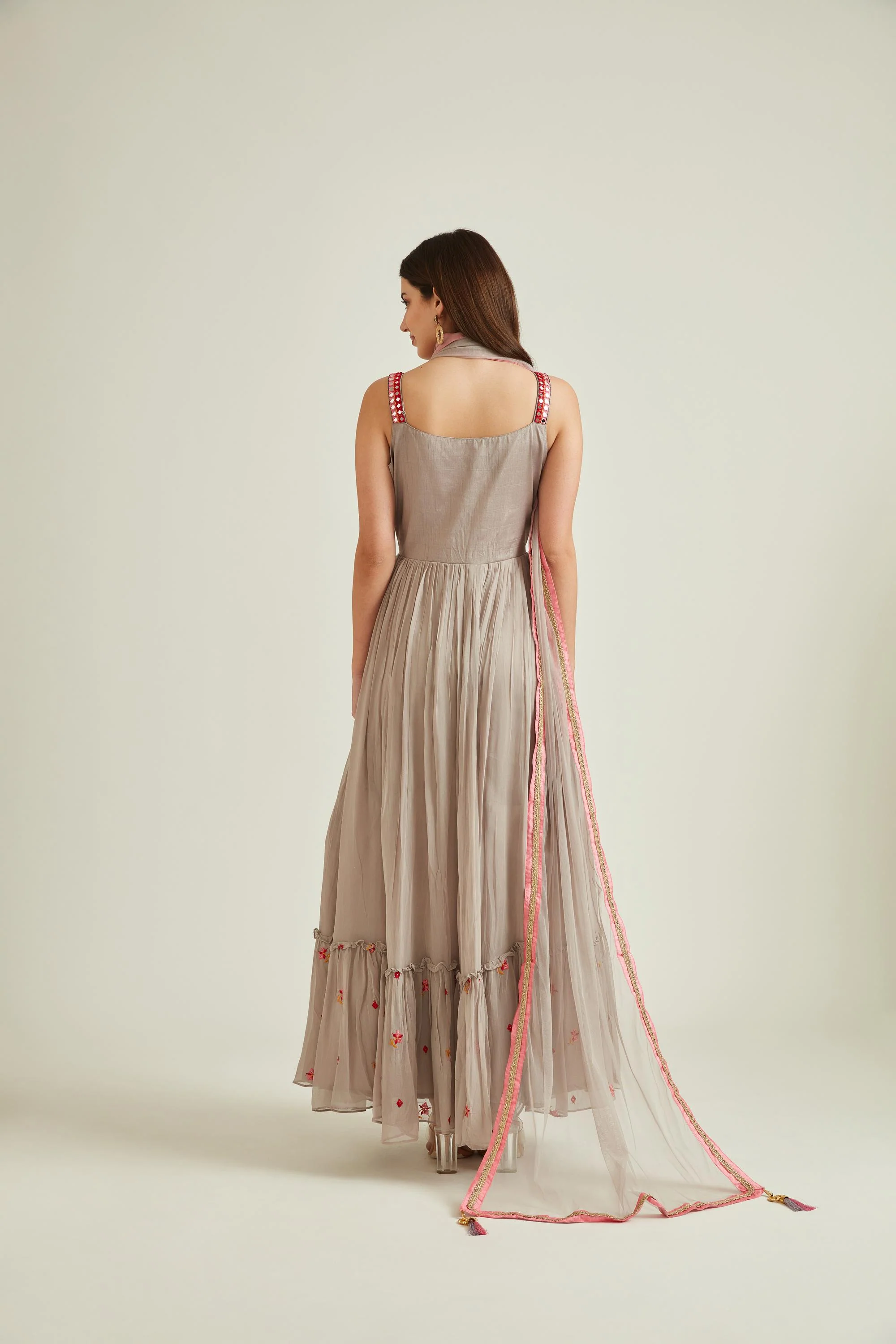 Neerus L Gray Colour Georgette Fabric Suit - Image 2