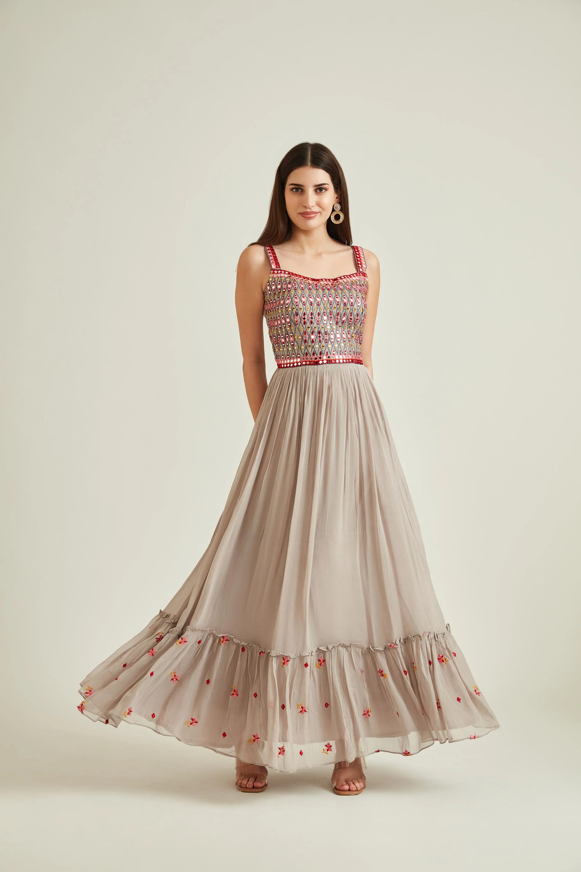 Neerus L Gray Colour Georgette Fabric Suit - Image 4