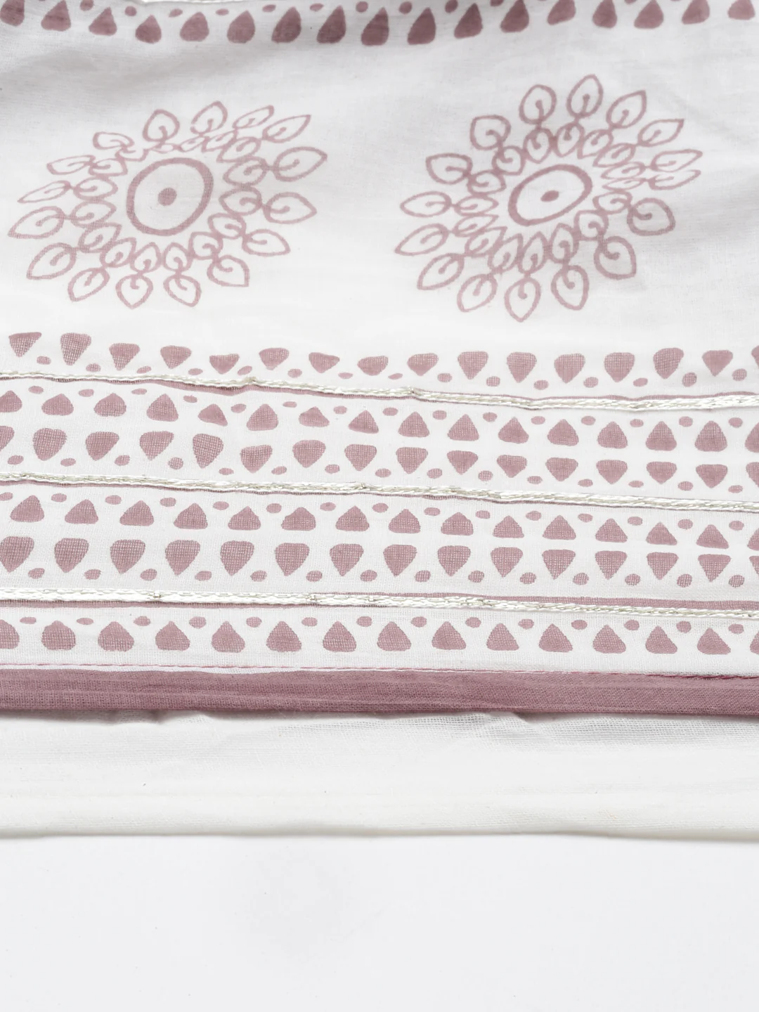 Neerus Lavender Color Cotton Fabric Kurta With Dupatta - Image 10