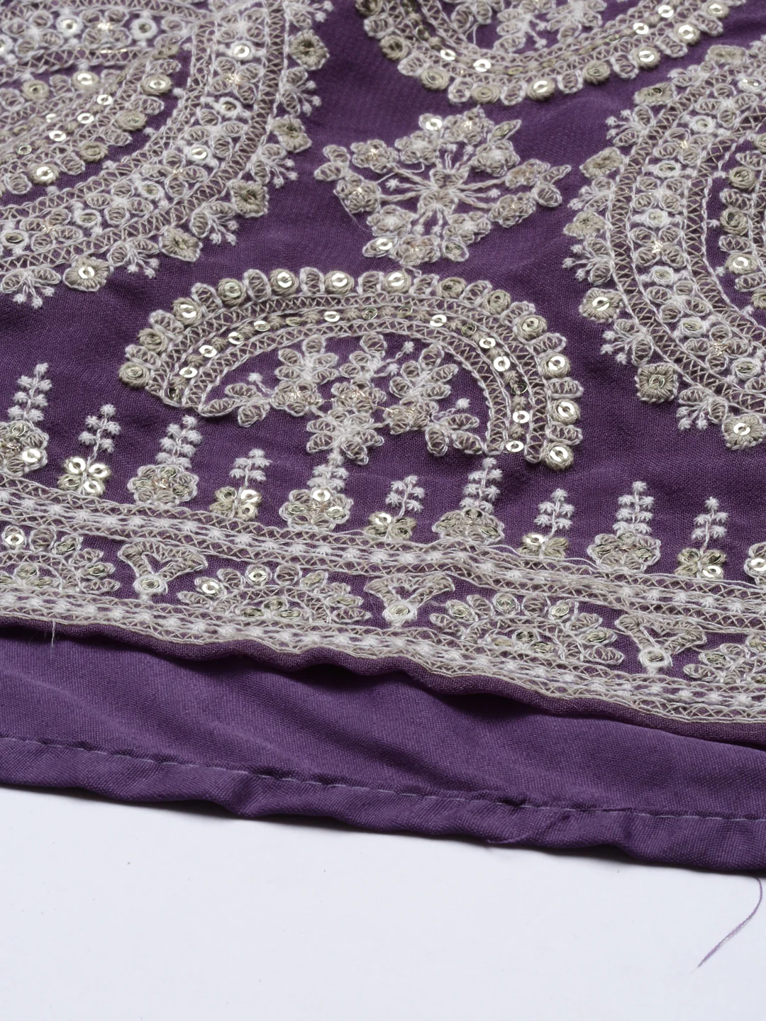 Neerus Lavender Color Georgette Fabric Suit-Short Anarkali - Image 3