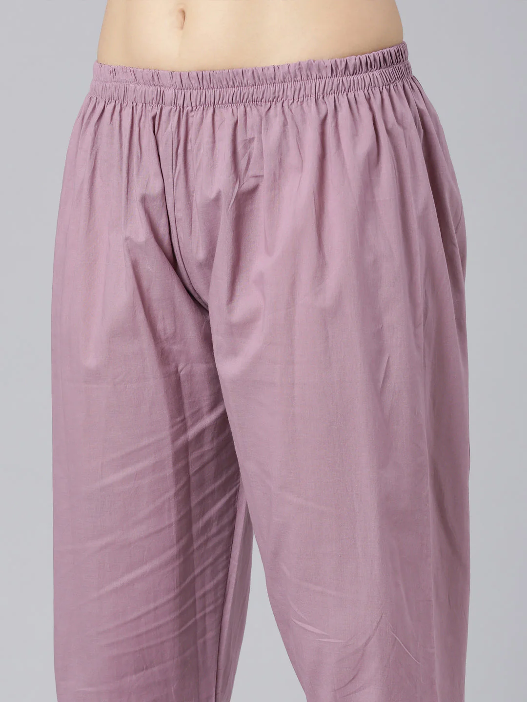 Neerus Lavender Panelled Straight Printed Kurta And Trousers With Dupatta - Image 7