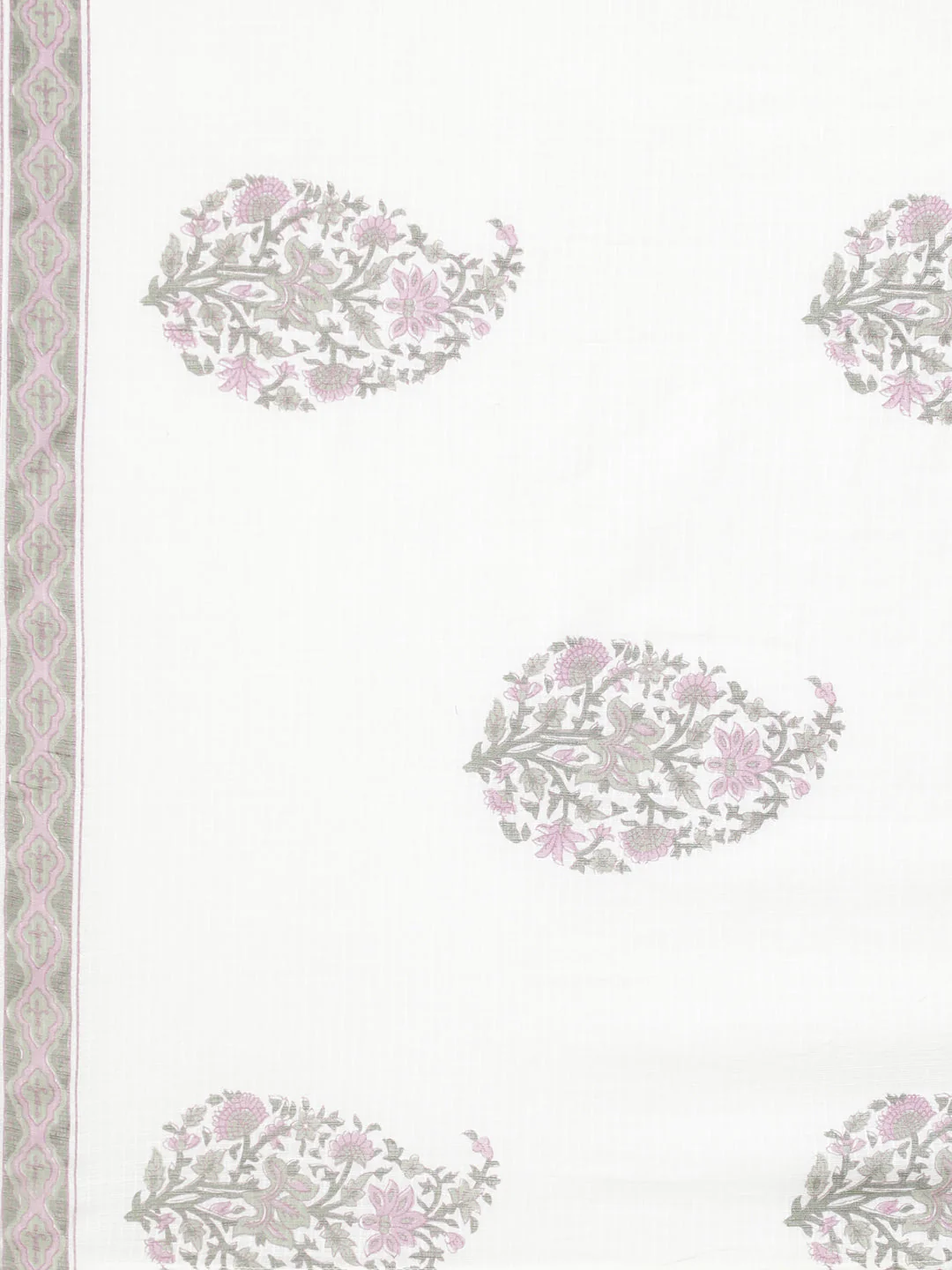 Neerus Lavender Panelled Straight Printed Kurta And Trousers With Dupatta - Image 8