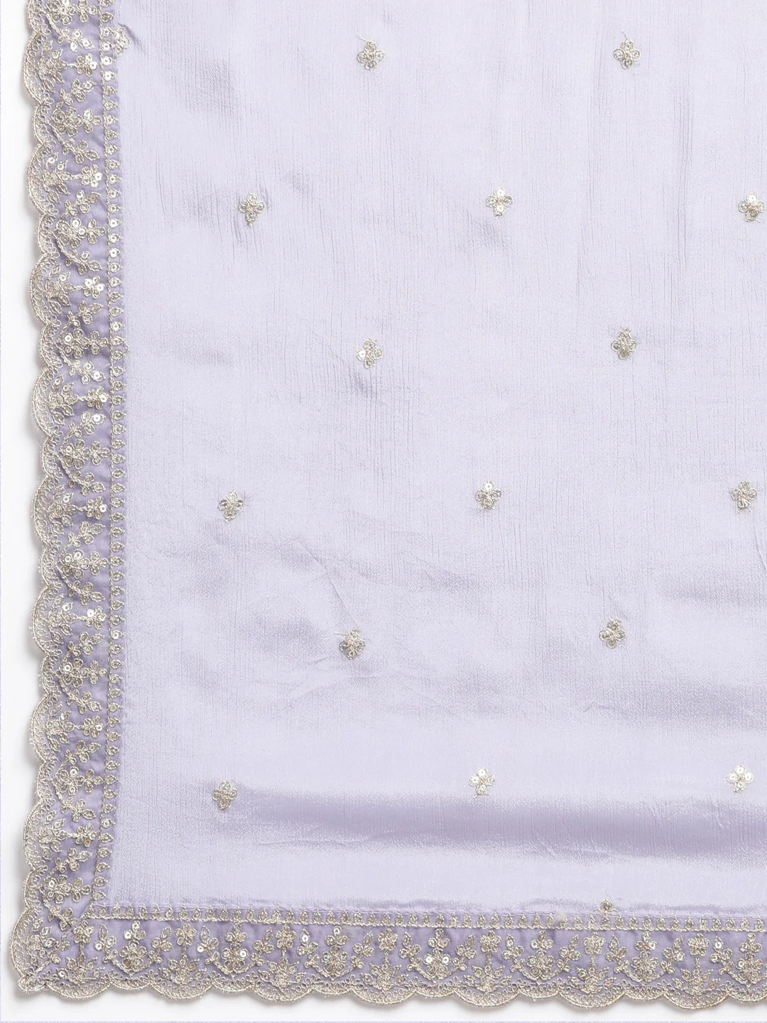 Neerus Lavender Regular Straight Floral Kurta And Palazzos With Dupatta - Image 7