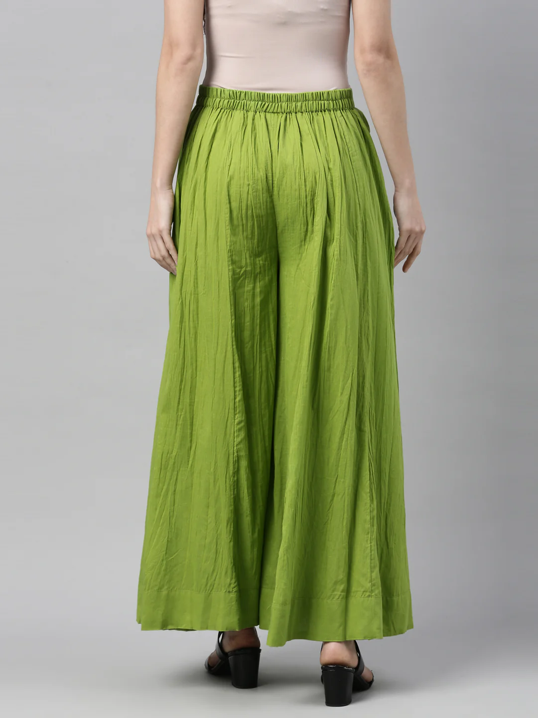 Neerus Lime Green Color Plazzo - Image 4