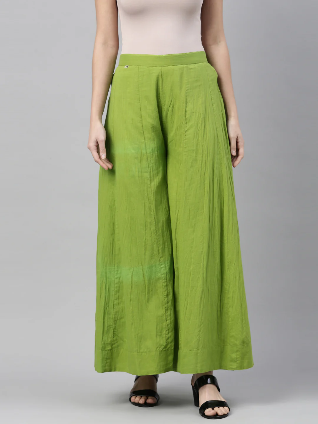 Neerus Lime Green Color Plazzo - Image 9