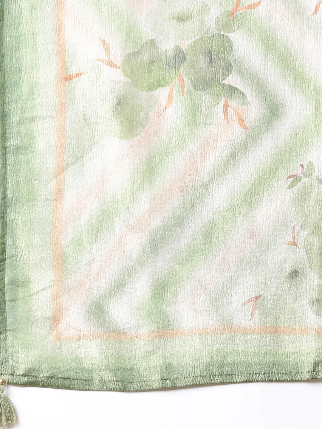 Neerus Lime Green Printed Straight Kurta and Trousers With Dupatta - Image 7