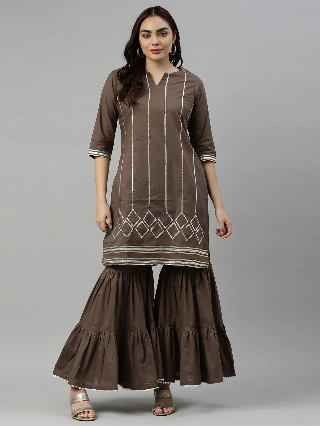 Neerus M Green Color Rayon Fabric Kurta Set - Image 6