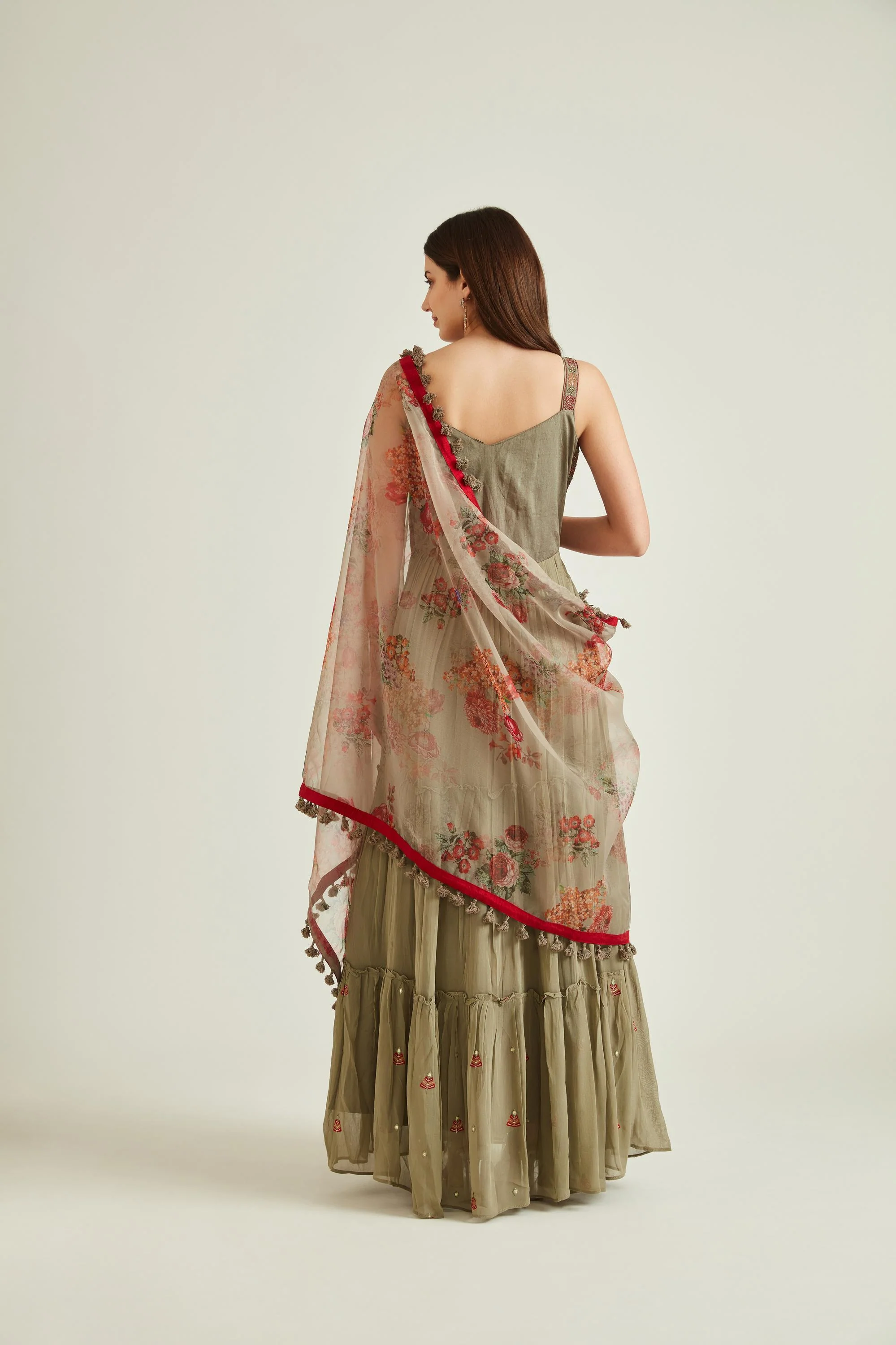 Neerus M Green Colour Georgette Fabric Suit - Image 2