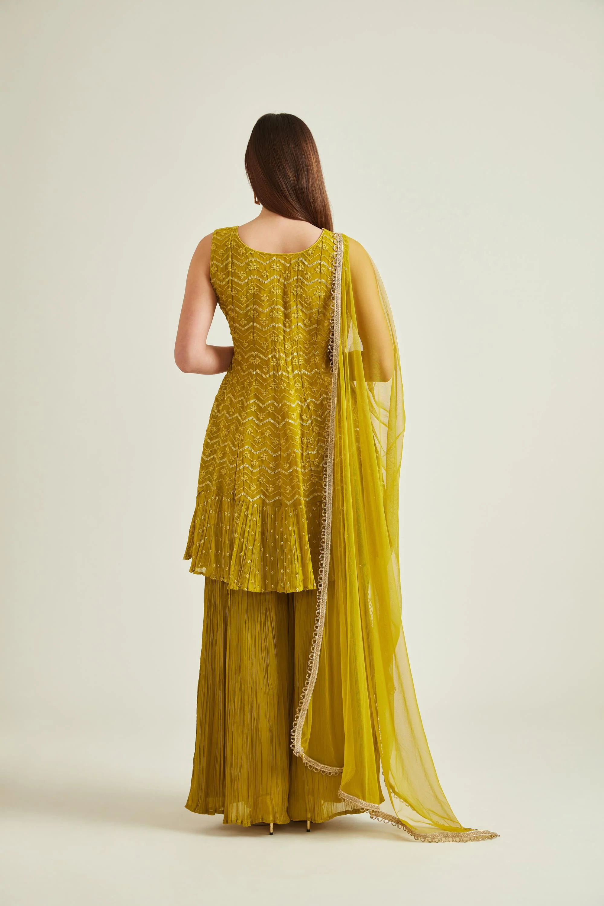 Neerus M Green Colour Georgette Fabric Suit - Image 2