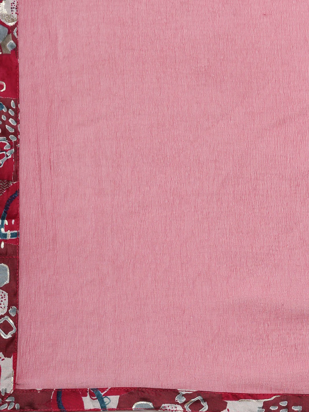 Neerus Magenta Angrakha Straight Floral Kurta And Trousers With Dupatta - Image 7