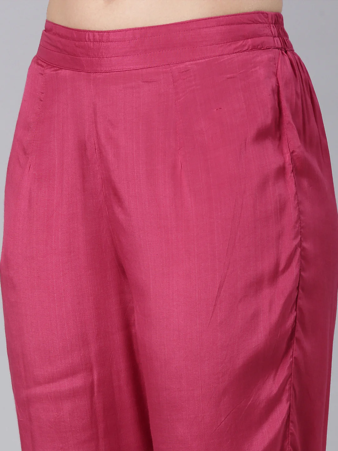 Neerus Magenta Casual Floral Straight Kurta and Trouser - Image 7