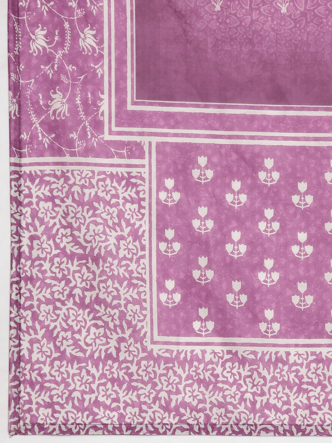 Neerus Magenta Casual Floral Straight Kurta and Trousers With Dupatta - Image 8