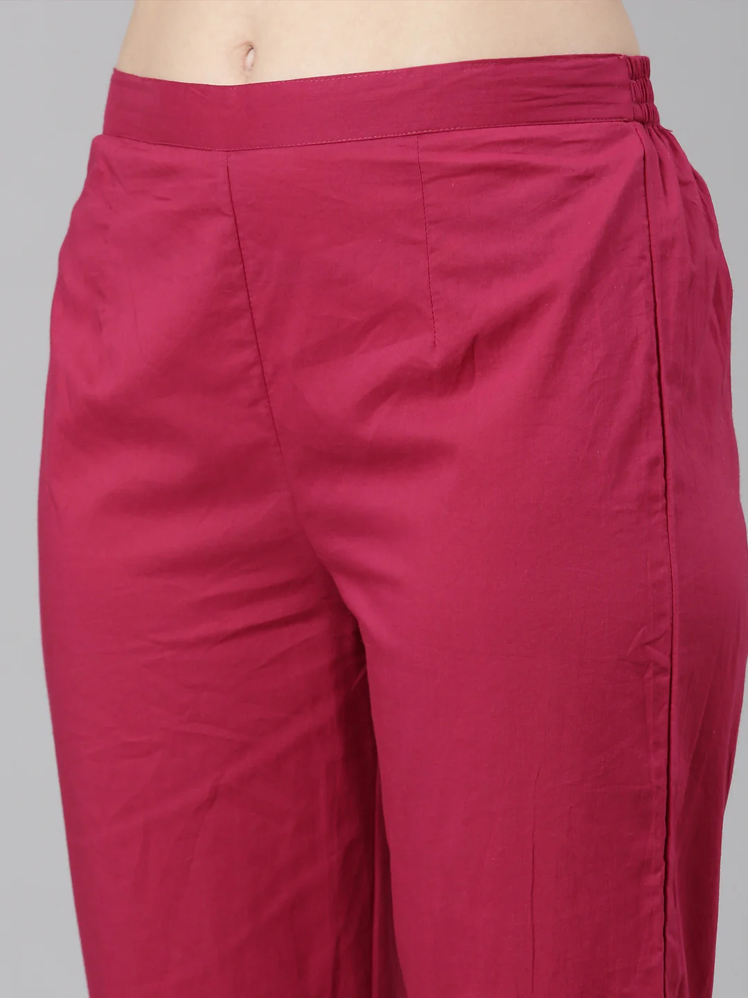 Neerus Magenta Casual Straight Kurta and Trousers With Dupatta - Image 7