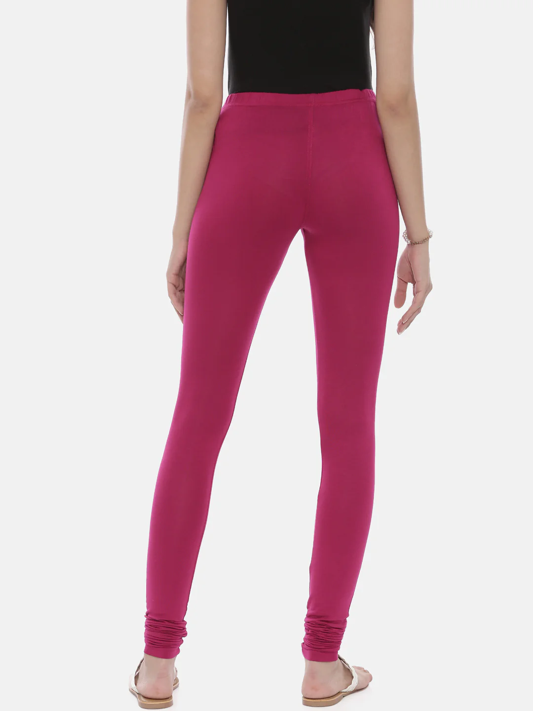 Neerus Magenta Color Lycra Fabric Leggings - Image 5