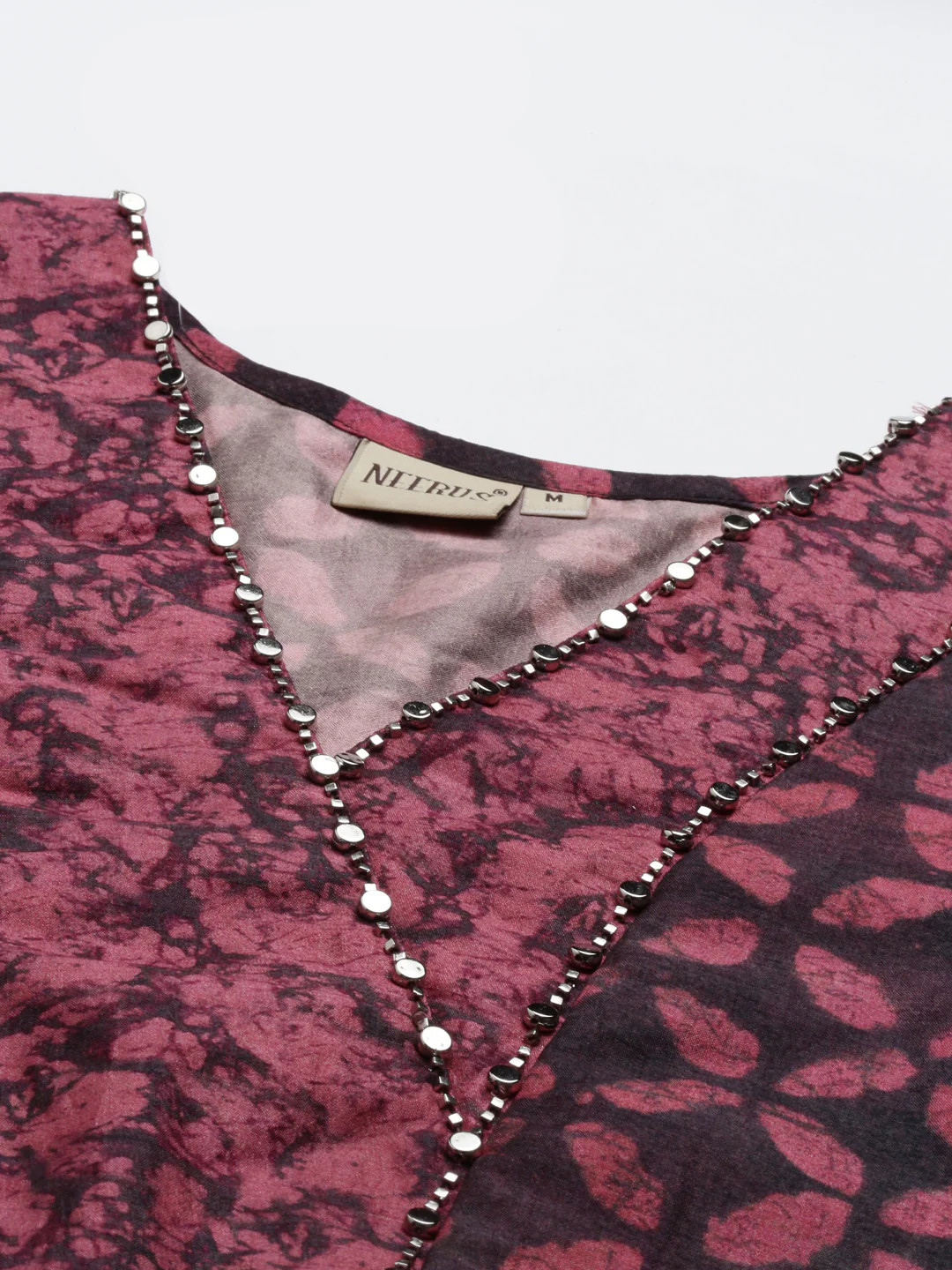 Neerus Magenta Color Model Fabric Suit Set - Image 2