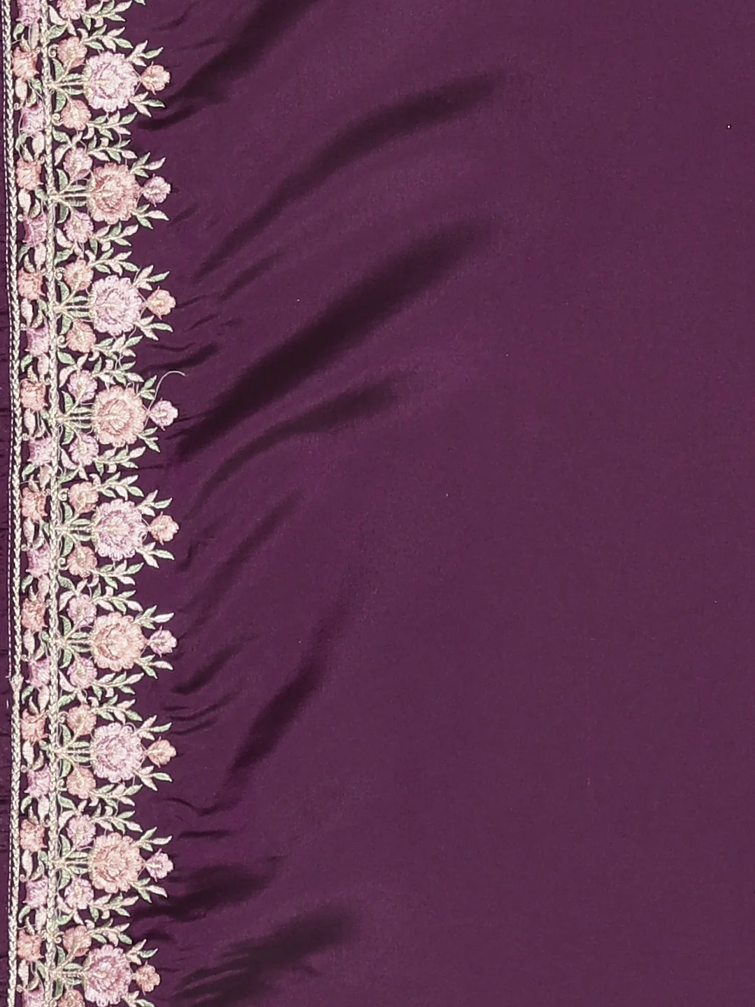 Neerus Magenta Embroidered Saree With Blouse - Image 6