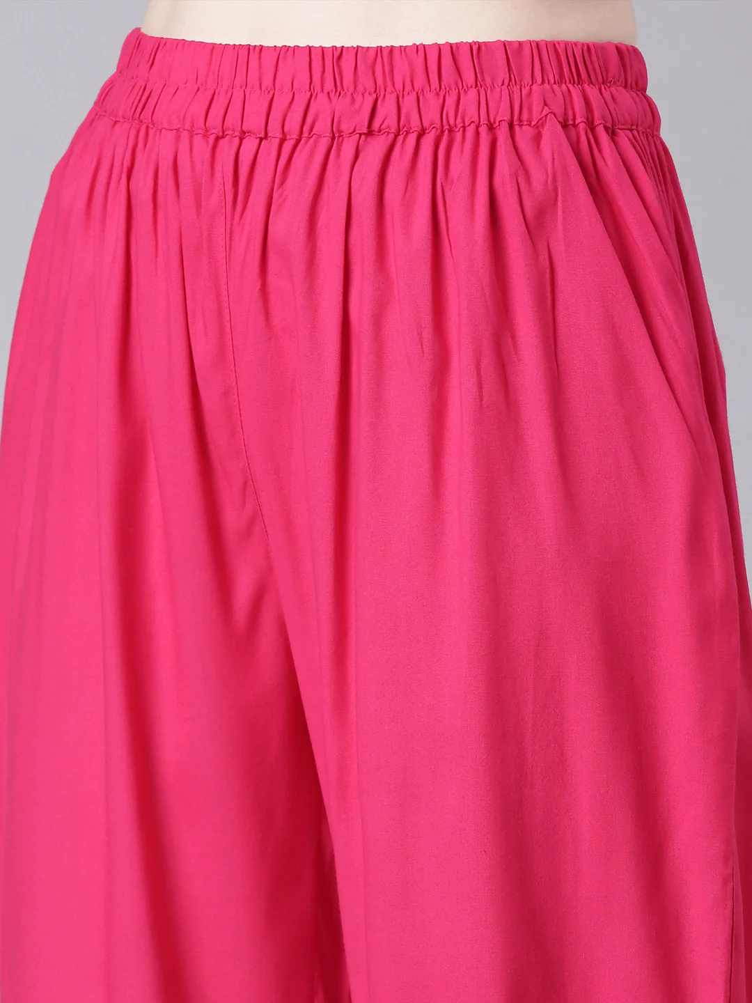 Neerus Magenta Printed Anarkali Kurta and Trousers With Dupatta - Image 7