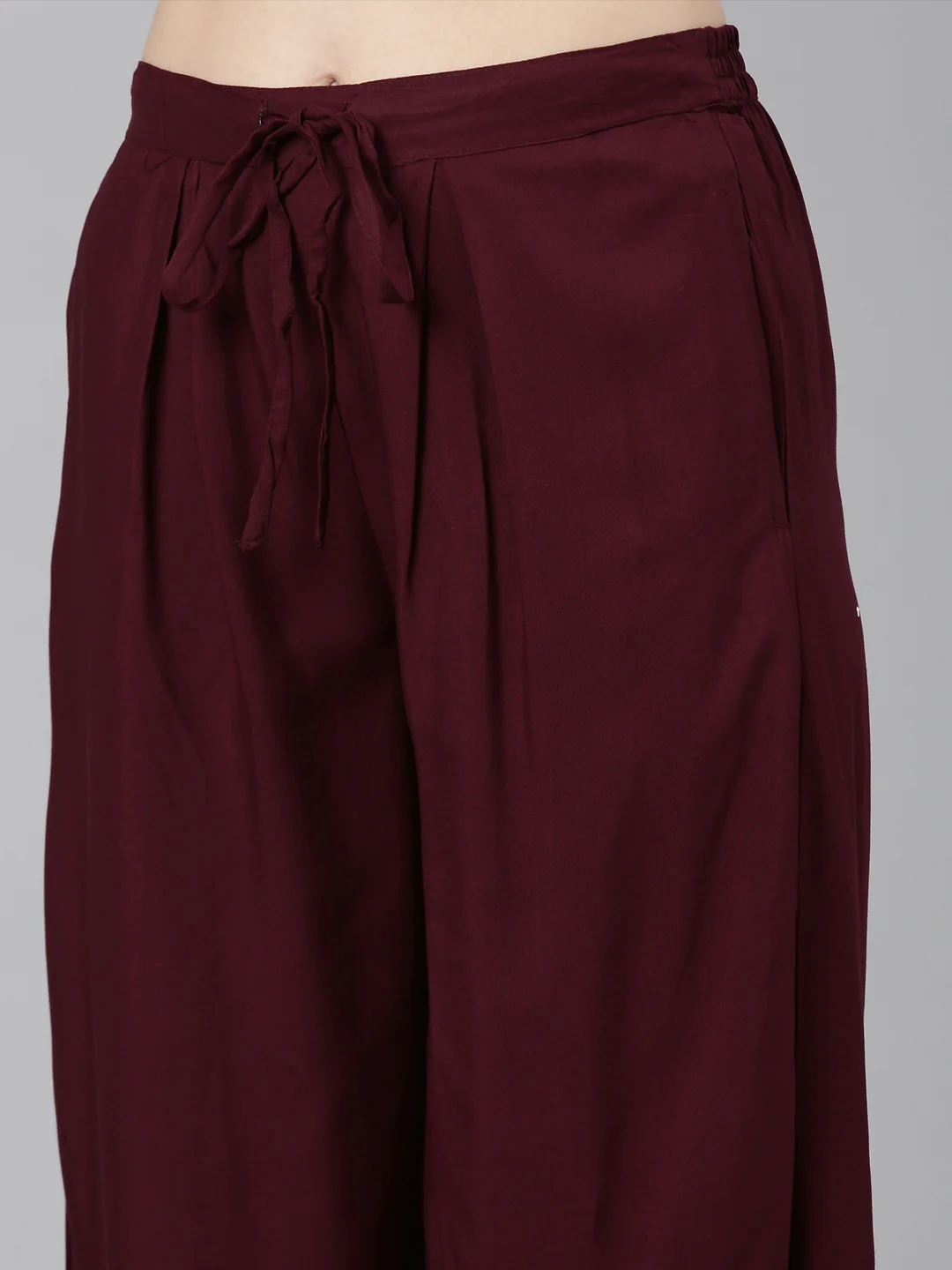 Neerus Maroon Casual Tribal Straight Kurta and Palazzos - Image 7
