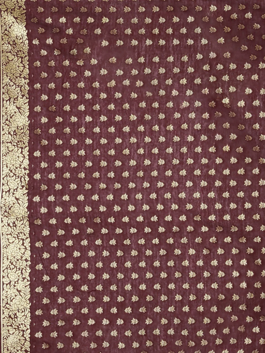 Neerus Maroon Color Banaras Fabric Saree - Image 6