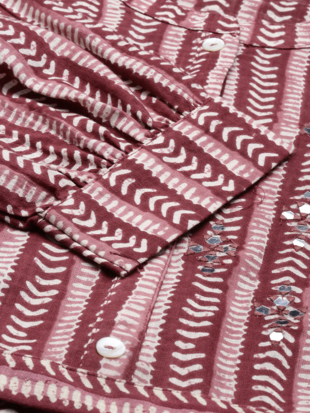 Neerus Maroon Color Flex Fabric Kurta - Image 7