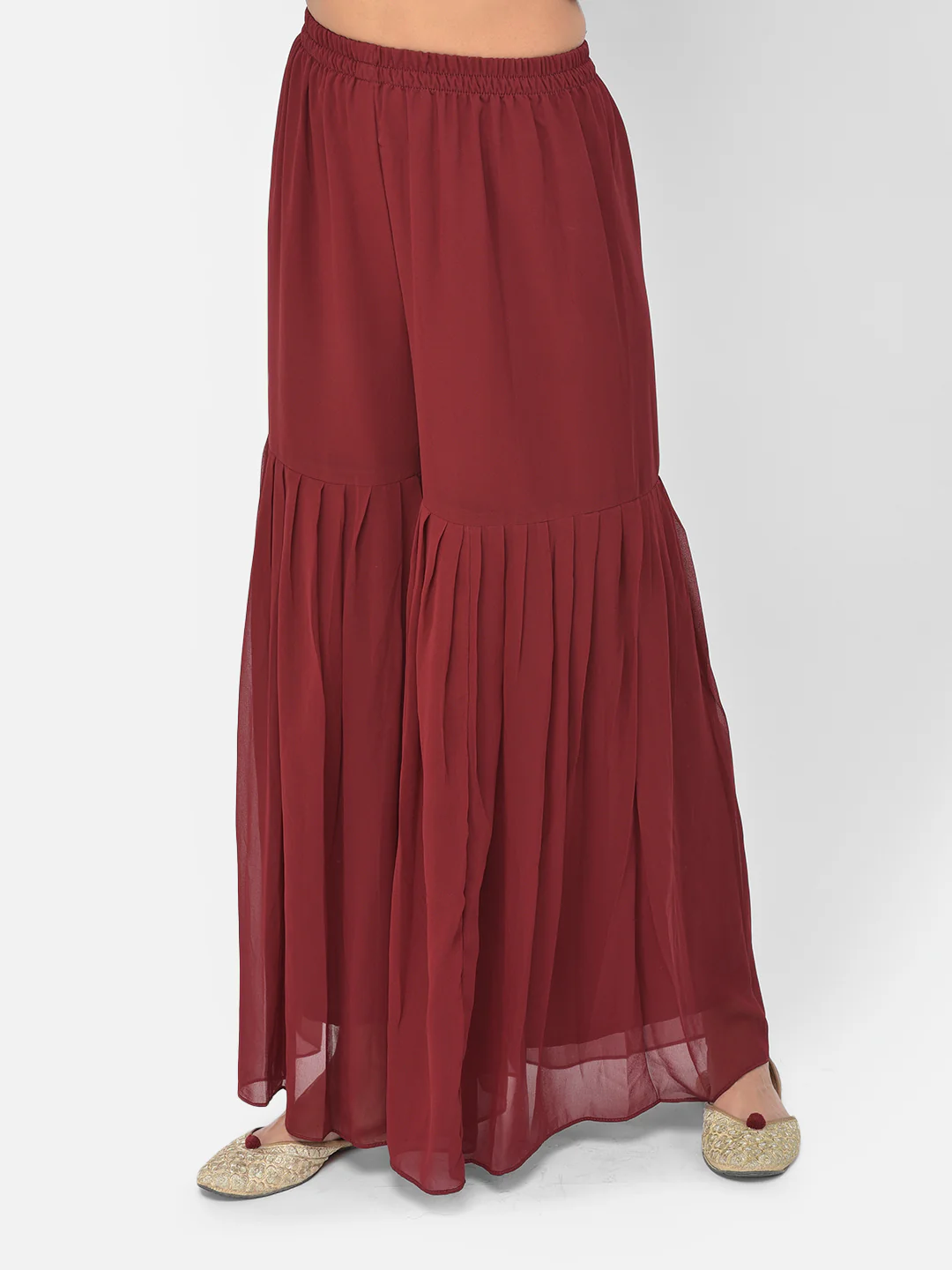 Neerus Maroon Color Georgette Fabric Salwar Kameez - Image 16