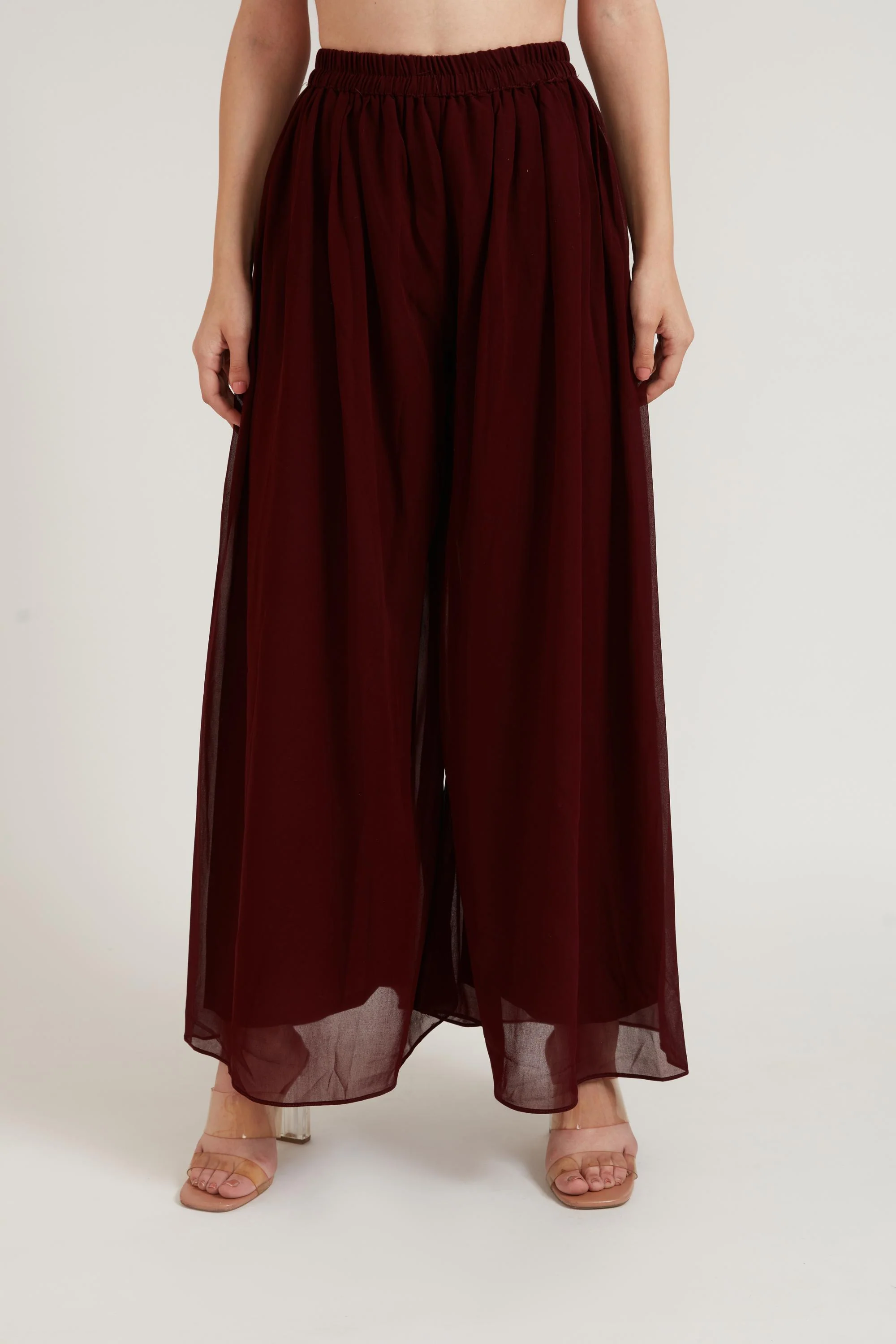 Neerus Maroon Color Georgette Fabric Suit Set - Image 7