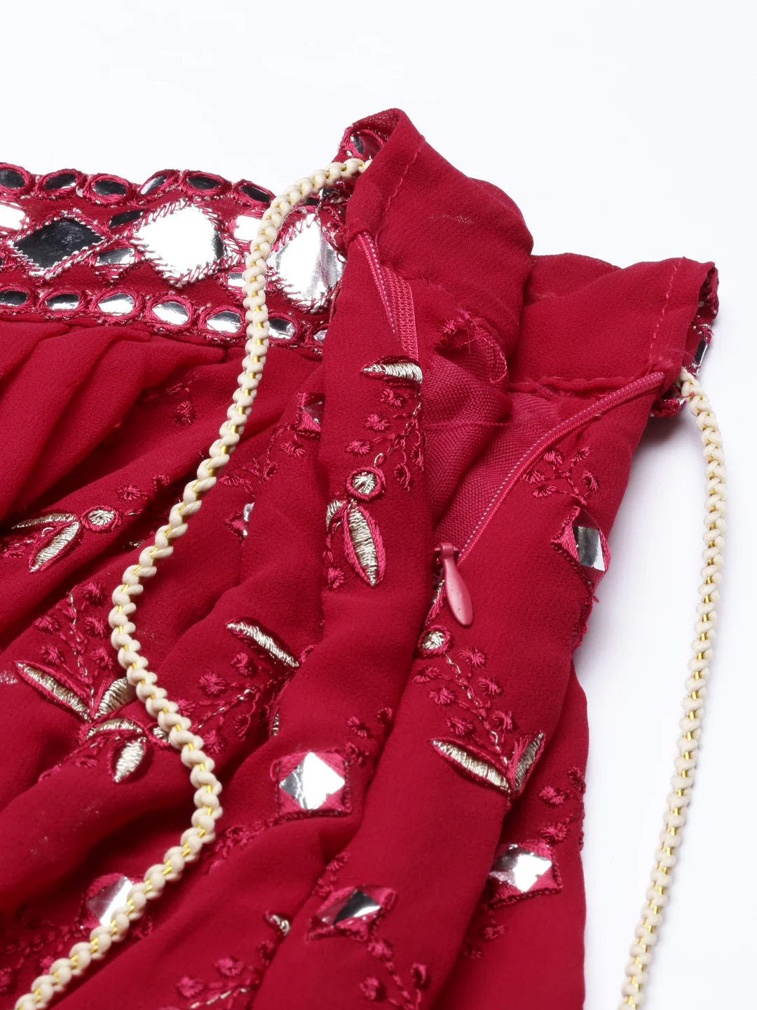 Neerus Maroon Color Georgette Fabric Suit Set - Image 20