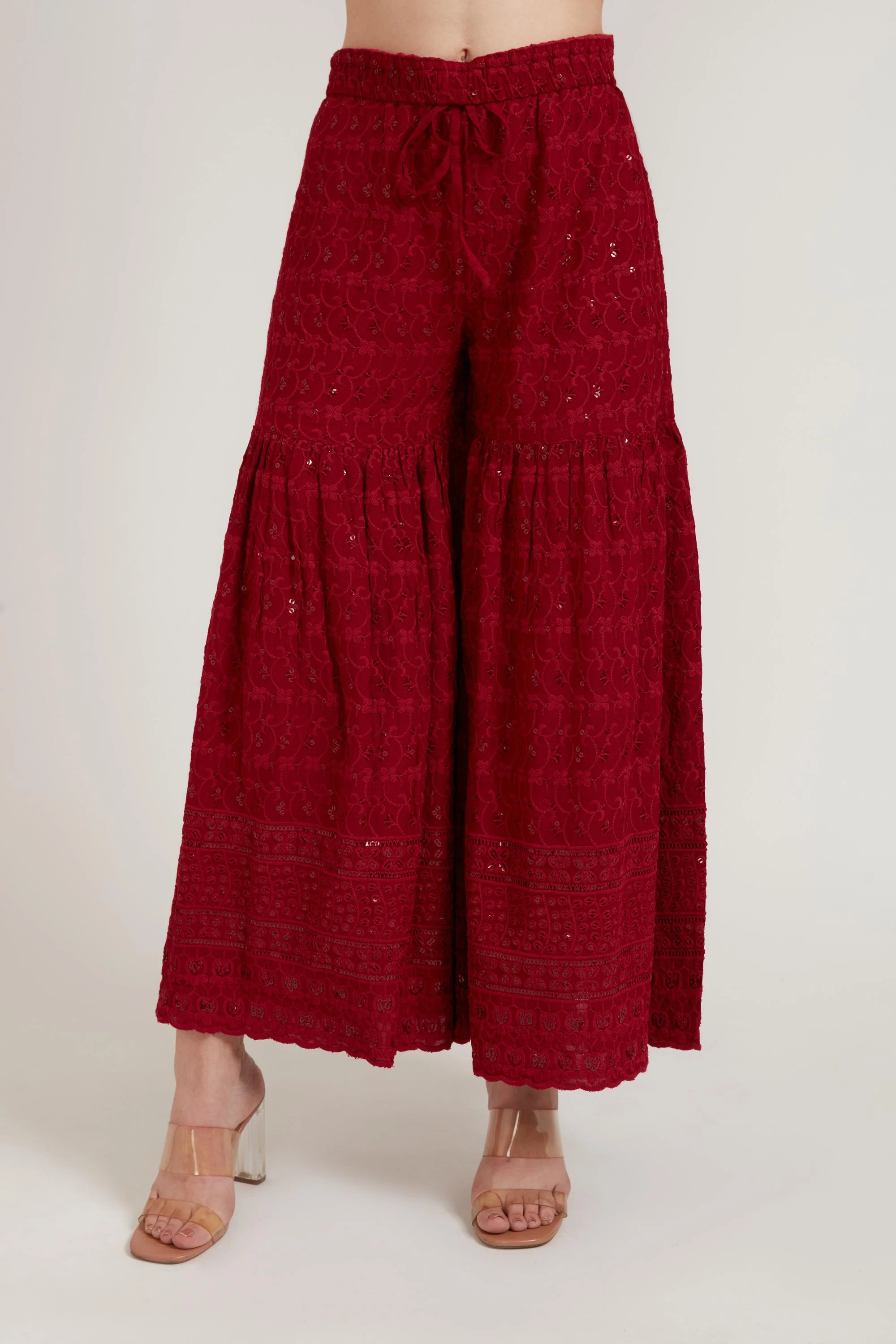 Neerus Maroon Color Georgette Fabric Suit Set - Image 8