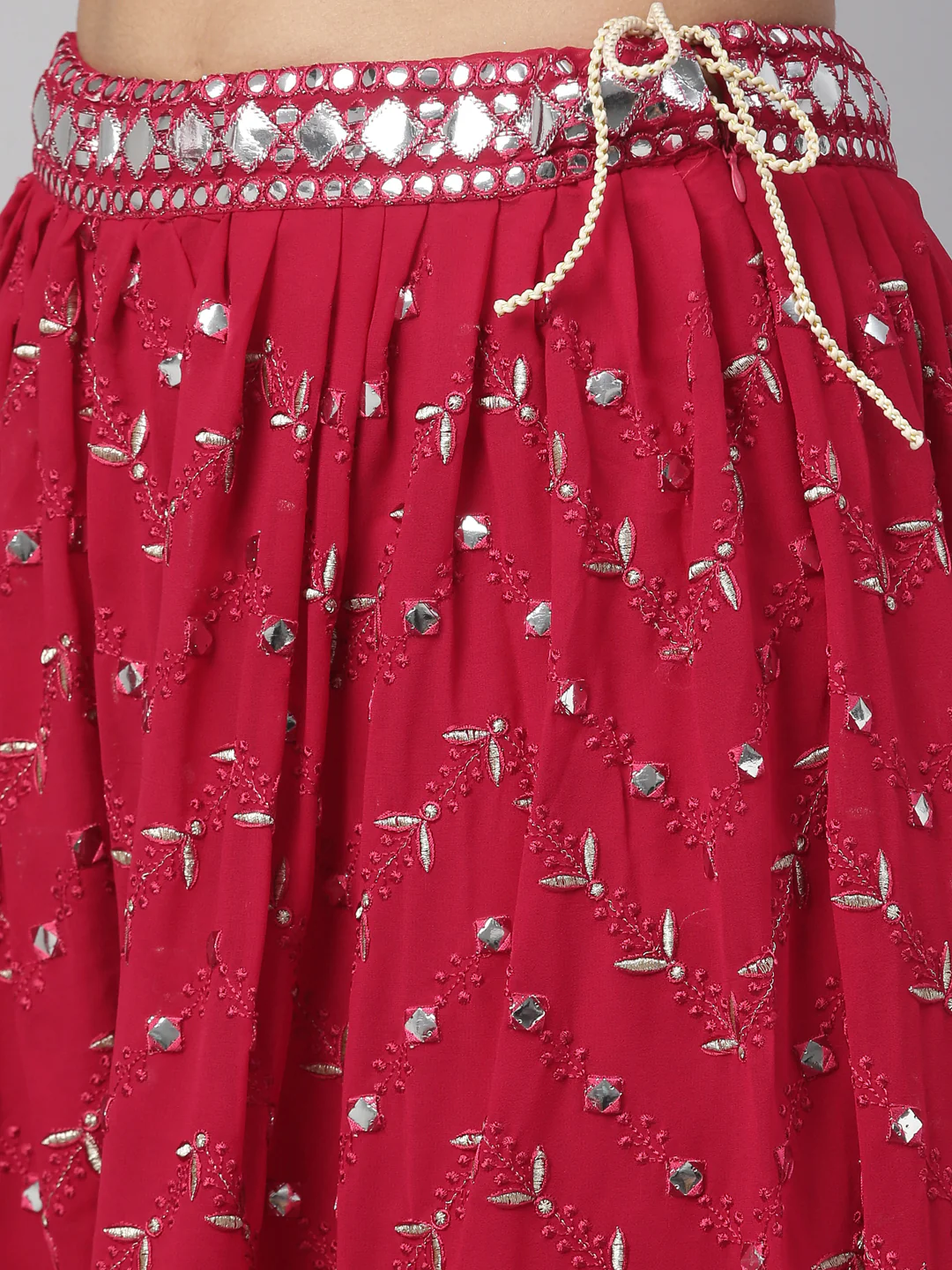Neerus Maroon Color Georgette Fabric Suit Set - Image 5